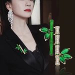 Crystal Bamboo Luxury Hijab/Saree Brooch - Image 2