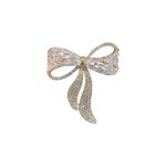 New Trendy Bow Zircon Luxury Hijab/Saree Brooch - Image 2