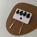 Long Tassel Black Bow Earrings – Minimalist Party Jewelry for Women - Image 4