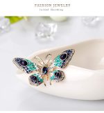 Drop Oil Green Butterfly Hijab/Saree Brooch - Image 4