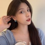 925 Silver Needle French Literary Style Enamel Geometric Stud Earrings - Image 2