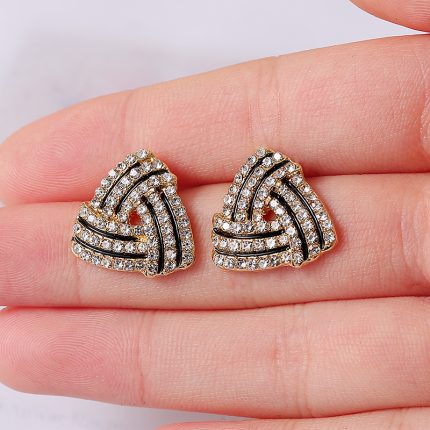 Trendy Triangle Rhinestone Geometric Women's Earrings