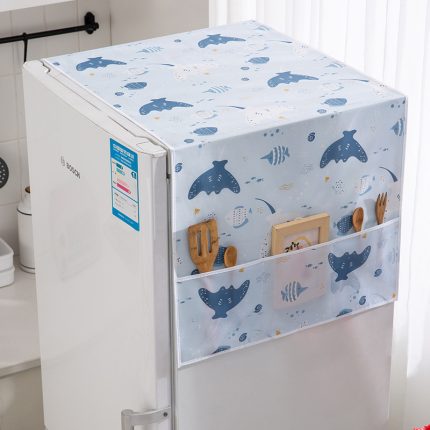Single Door Dustproof Fridge Cover - Multifunctional Waterproof Refrigerator Cover