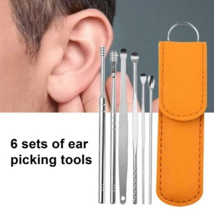 6pcs-Set Stainless Steel Ear Pick Cleaner Ear wax Remover