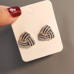 Trendy Triangle Rhinestone Geometric Women's Earrings - Image 3