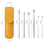 6pcs-Set Stainless Steel Ear Pick Cleaner Ear wax Remover - Image 2