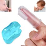 2 pcs- Baby Finger Toothbrush Soft Silicone infant Training Tooth Brush with storage box - Image 4