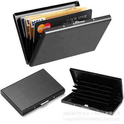 Metal Card Holder Wallet, Ultra Thin Stainless Steel Metal Wallets
