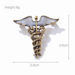 Medical Caduceus Hijab/Saree Brooch - Image 3