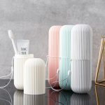 3 pcs Set- Capsule Type Travel Toothbrush Case Toothpaste Toothbrush Storage Containers