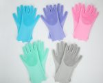 1 Pair- Household Non-Slip Magic Reusable Silicone Dish-washing Gloves - Image 5