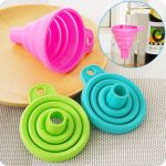 3 Pcs Set- Silicone Collapsible Oil Funnel – Foldable & Portable Kitchen Tool