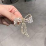 New Trendy Bow Zircon Luxury Hijab/Saree Brooch - Image 3