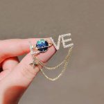 Love Letter Chain Tassel Girls Hijab or Saree Brooch