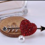 Love Shape Red Cupids Tassel Arrow Hijab/Saree Brooch - Image 6