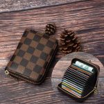 Men/Women Small Blocking Zipper Credit Card Wallet, Purse - Image 7