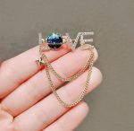 Love Letter Chain Tassel Girls Hijab or Saree Brooch - Image 4