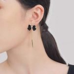 Long Tassel Black Bow Earrings – Minimalist Party Jewelry for Women - Image 7