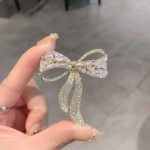 New Trendy Bow Zircon Luxury Hijab/Saree Brooch - Image 4