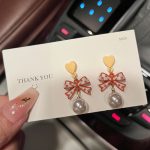 Luxury Personalized Simple Jewelry - Ladies 925 Sterling Silver Pearl Bow Heart Earring - Image 6