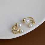 Korean Claw Ear Hook Clip Earrings – Elegant Pearl & Gold Fashion Jewelry - Image 6