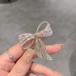 New Trendy Bow Zircon Luxury Hijab/Saree Brooch - Image 5