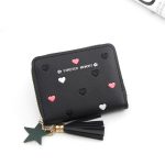 Lovely Heart Embroidered PU Leather Women's Zipper Coin Short Wallet - Image 10