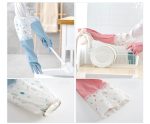 1 Pair- Household Non-Slip Long Reusable Silicone Kitchen & Housekeeping Gloves - Image 8