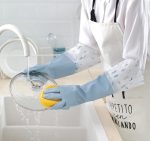 1 Pair- Household Non-Slip Long Reusable Silicone Kitchen & Housekeeping Gloves - Image 9