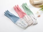 1 Pair- Household Non-Slip Long Reusable Silicone Kitchen & Housekeeping Gloves - Image 3