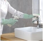 1 Pair- Household Non-Slip Long Reusable Silicone Kitchen & Housekeeping Gloves - Image 10