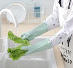 1 Pair- Household Non-Slip Long Reusable Silicone Kitchen & Housekeeping Gloves - Image 5