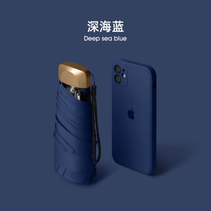 Mini Pocket Umbrella - Deep Sea Blue