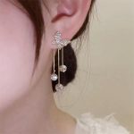 Fashionable Trendy Butterfly Diamond-Cut Stone Earrings - Image 4