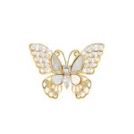 New Trendy Pearl Rhinestone Butterfly Hijab/Saree Brooch - Image 3