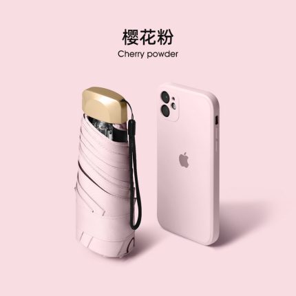 Mini Pocket Umbrella - Cherry Powder