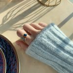 New Trendy Simple Enamel Geometric Stud Design Finger Ring - Image 4