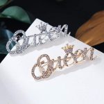New Fashionable Queen Latter (A Grade) Golden/Silver Hijab/Saree Brooch