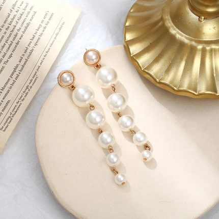 New Trendy Personalised Long Pearl Tassel Earring