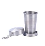 2 pcs- 150 ML Stainless Steel Folding Cup & Camping Cookware Retractable Water Bottle - Image 4