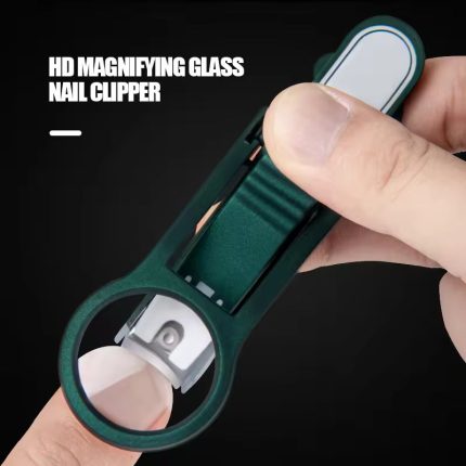 Stainless Steel Special Thick Hard Nail Clippers with Magnifying Glass for the Elderly