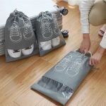 3 pcs- Dustproof Non-woven Shoe Bags or Travel Shoe Bags - Image 2