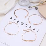 4 Pcs Set Trendy Jewelry Retro Diamond-Studded Exaggerated Women's Fashion Combination Bracelet - Image 3