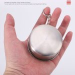 2 pcs- 150 ML Stainless Steel Folding Cup & Camping Cookware Retractable Water Bottle - Image 3