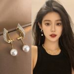 New Trendy Pearl Pendant Drop Earring - Image 3