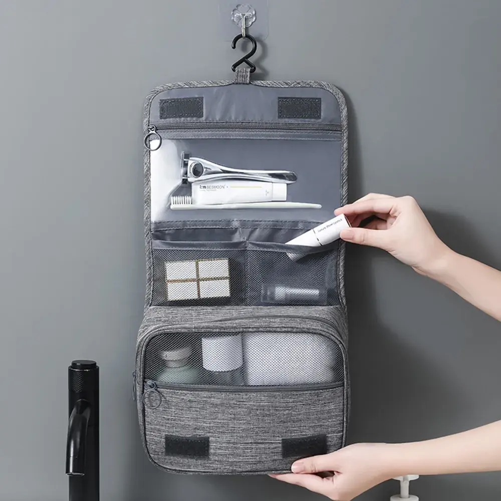 Hbc75ccfe9fae40d4ac5efde447f34fd0C Essential Hanging Travel Big Cosmetic/Toiletry Bag - Image 1
