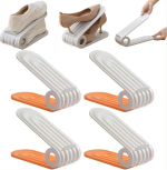 2 pcs- Double Layer Shoe Storage Organizer/Adjustable Shoe Rack - Image 2