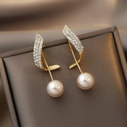 New Trendy Pearl Pendant Drop Earring