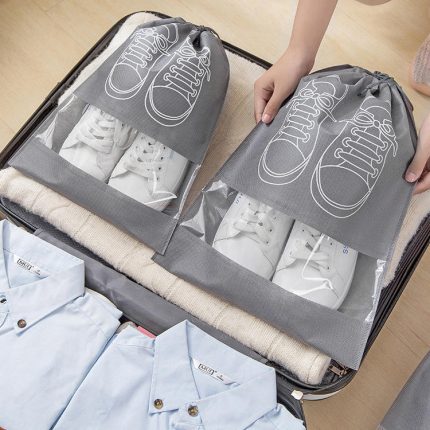 3 pcs- Dustproof Non-woven Shoe Bags or Travel Shoe Bags