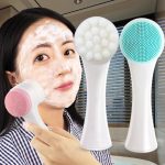 2 In 1 Manual Facial Cleansing Brush - Silicone Scrubber for Deep Pore Exfoliation